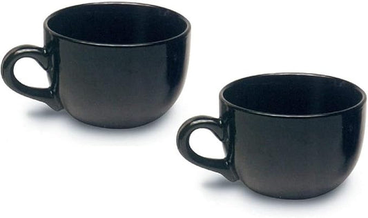 Serami Oversized Ceramic Coffee Mug with Handle - Large 22 oz Coffee Cup, Perfect for Latte, Cappuccino, Soup, Cereal - Ideal for Everyday Use - Ceramic Bowl Set, Large Coffee Mug Set (Black 2 Pack)