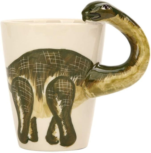 Hand-painted Animals Ceramic Mug (13.66oz) (Long-necked Dragon)