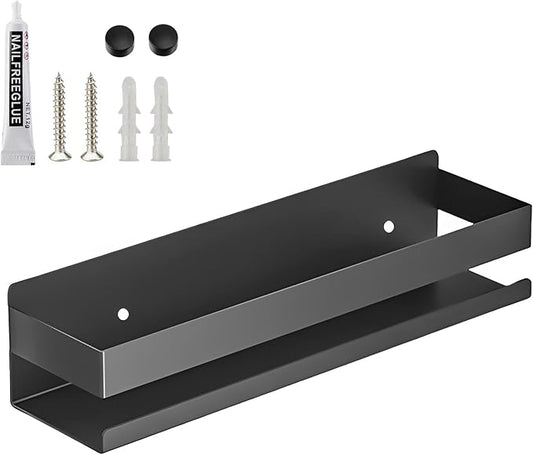 15.7inches Stainless Steel Wall Mounted Floating Shelves for Kitchen,Bathroom,Living Room Storage Shelf,Rust Protection, Easy to Clean