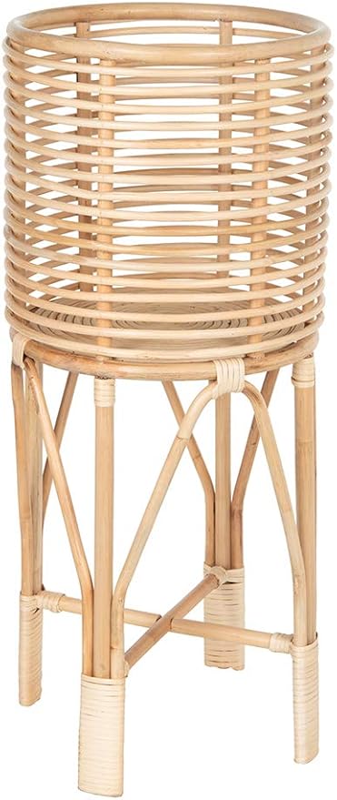 KOUBOO Rattan Indoor Plant Stand, Medium, Natural Planter, Brown