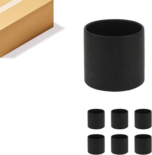 WGVI Matte Black Ceramic Cylinder Vase Width 6.5" Height 6", Flower Arrangements, Candle Holder, Terrarium Planter Pot, Storage Container Organizer, Pen Brush Holder, Modern Table top Decor, 6 Pc