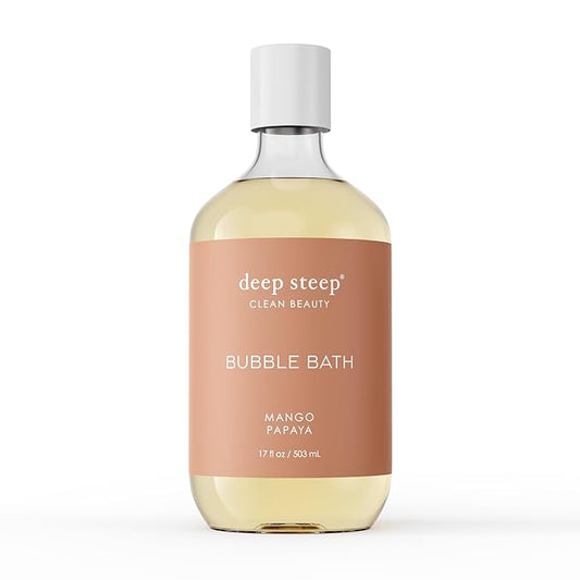 Deep Steep Bubble Bath 17oz (Pack of 1) (17 Fl Oz (Pack of 1), Mango Papaya)