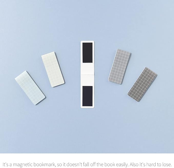 Monolike Magnetic Bookmarks Grid Ocean, Set of 5