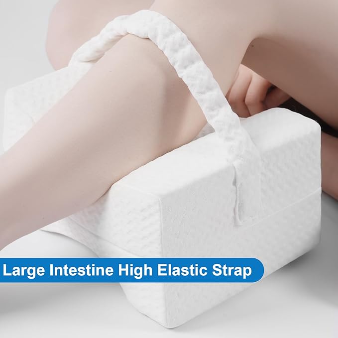 Knee Pillow，Knee Pillow for Side Sleepers，Leg Pillow，Side Sleeper Leg Pillow, Memory Foam Knee Pillow, Suitable for Leg, Back, Knee Pain, Improve Sleep Quality
