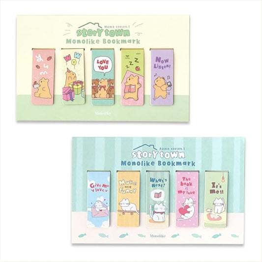Monolike Magnetic Bookmarks Storytown Momo + Azzle, 10 Pieces
