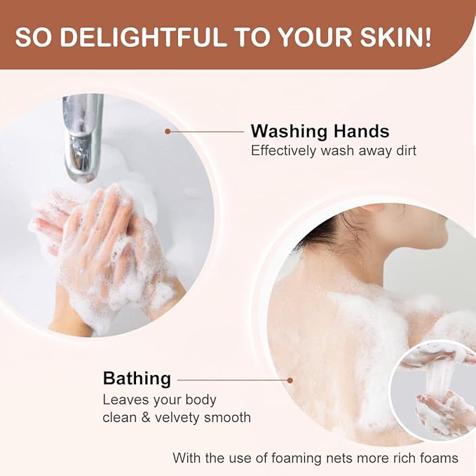 Bee & Flower Soap Bar Rose Soap Moisturizing Bath Bar Soap Nourishes Your Skin 4.4 oz(Pack of 4)