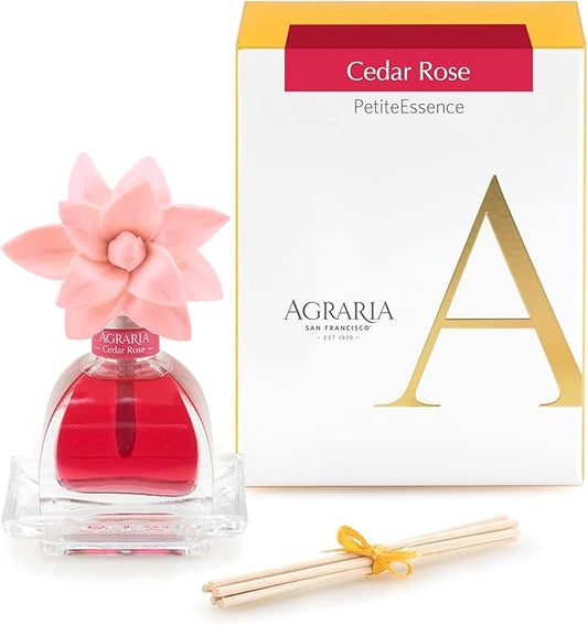 AGRARIA PetiteEssence Flower and Reed Diffuser Set, Hand Crafted Sola Flower Botanical Home Fragrance, Scented Oil, Housewarming Gift Set for All Occasions
