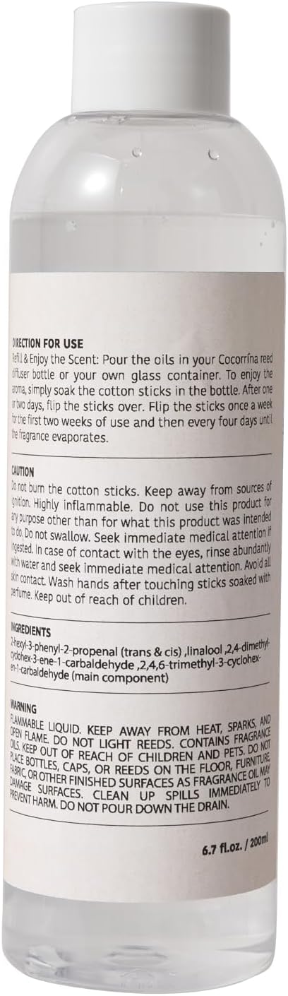 COCORRÍNA Reed Diffuser Refill - English Garden 6.7 oz. Reed Diffuser Oil Refill Home Fragrance for Bedroom, Bathroom Home Decor