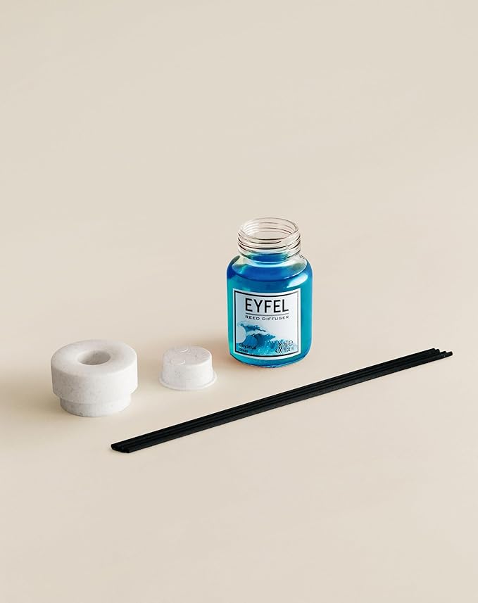 EYFEL Reed Diffusers for Home – Ocean Reed Diffuser Set 4.05 fl oz Oil Diffuser Sticks, Bathroom Diffuser, Home Fragrances, Scented Sticks, Home Décor