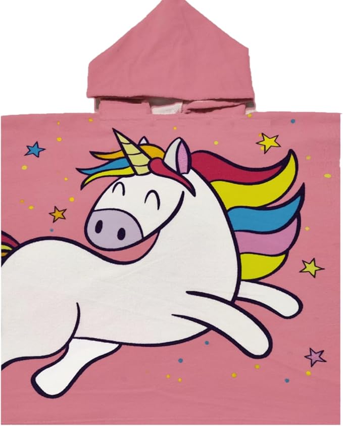 Unicorn Hooded Towels for Kids, Kids Beach Towels for Boys/Girls, Swimming Towels/Towel Robes/Wearable Towels/Pool Towels for Kids 2-10, Poncho Beach Towels for Kids, Hooded Beach Towels for Toddler