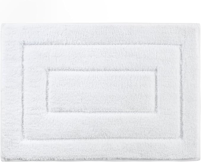 GRANNY SAYS White Bathroom Rugs Non Slip, 16" x 24", Bath Rugs for Bathroom Washable, Bath Mats for Bath Floor, Microfiber Bath Mat for Tub, Shower Mat for Floor, Absorbent Shower Rugs