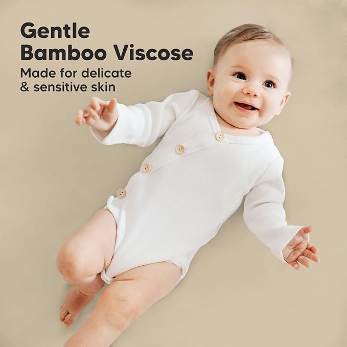 Pack and Play Sheets Fitted, 2-Pack Mini Crib Sheets - Pack N Play Sheets, Organic Fitted Crib Sheet for Pack and Play Mattress, Playard Baby Crib Sheets, Crib Sheets Neutral for Boys, Girls (Hedges)