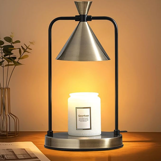 Candle Warmer Lamp with Timer Dimmer, Birthday Gifts for Women Mom, House Warming Gifts New Home Room Decor, Plug-in Operated Wax Melt Warmer for Scented Jar Candles with 2 Bulbs