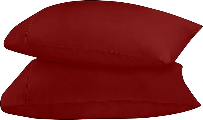 Utopia Bedding Queen Pillow Cases - 2 Pack - Envelope Closure - Soft Brushed Microfiber Fabric - Shrinkage and Fade Resistant Pillow Covers 20 X 30 Inches (Queen, Red)