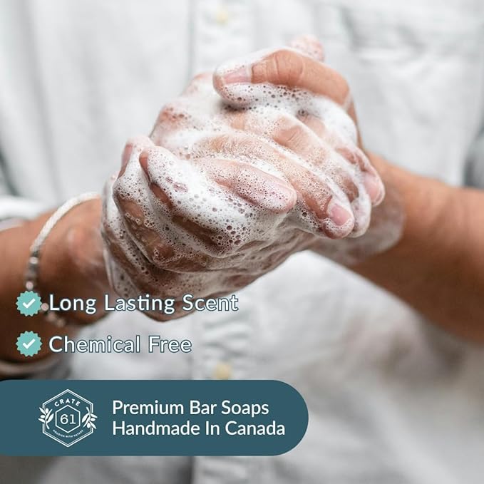 Handmade in Canada, Plant Based Cold Process Natural Bar Soap For Face And Body, With Premium Essential Oils, For Men And Women 3 Pack (Alpine & Spice)