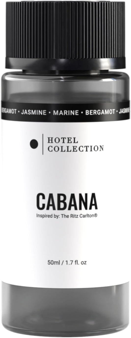 Hotel Collection - Cabana Essential Oil Scent - Luxury Hotel Inspired Aromatherapy Scent Diffuser Oil - Hints of Marine, Bergamont, & Jasmine - for Essential Oil Diffusers - 50mL