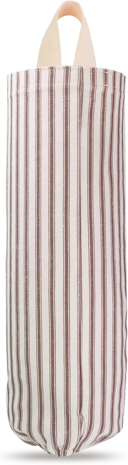 TOGETRUE Plastic Bag Holder, Wall Mount Grocery Bag Organizer for Home Kitchen Pantry Decor (Brown)