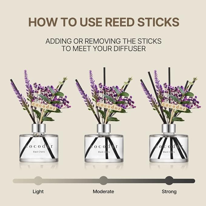 COCODOR Lavender Reed Diffuser/Little Forest / 6.7oz(200ml) / 1 Pack/Home Decor & Office Decor, Fragrance and Gifts