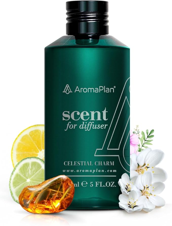 Aromaplan Hotel Scents Celestial Charm 5 Fl Oz (148ml), Home Luxury Aroma & Hotel Fragrance Diffuser Oil- Hotel Diffuser Oil for Aromatherapy- USA Made, Bigger Bottle, Bolder Aroma & Longer Lasting
