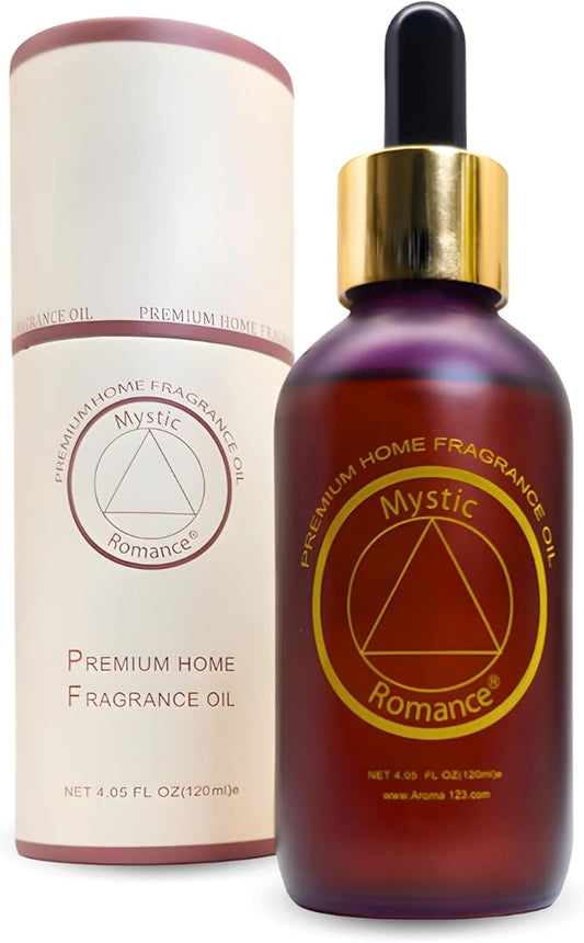 Mystic Romance Santal Premium Home Fragrance Oil - for Aroma Oil Diffusers and Burner Oil Lamps (120mL, Glass)