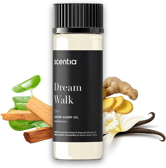 Hotel Diffuser Oil Inspired by The Westin Hotel Scent - 20 ml 0.67 fl oz - Essential Oil Blend White Tea, Cedarwood & Amber Notes for Aromatherapy Diffusers and Humidifiers - Dream Walk
