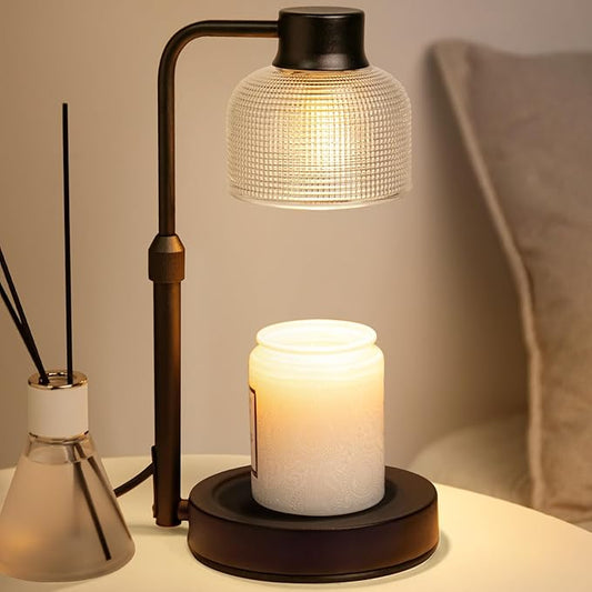 KLL Candle Warmer Lamp with Timer: Birthday Gifts for Women Mom - Home Decor House Warming Gifts New Home - Wax Melt Warmer with 2 Bulbs for Jar Candles