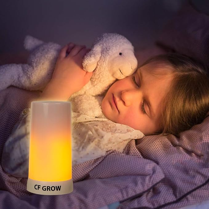 LED Flame Effect Light, USB Rechargeable Flame Candle Waterproof Dimmable 4 Modes Lantern with Gravity Sensing Effect & Magnetic Base, for Halloween, Room, Party, Bar Decor