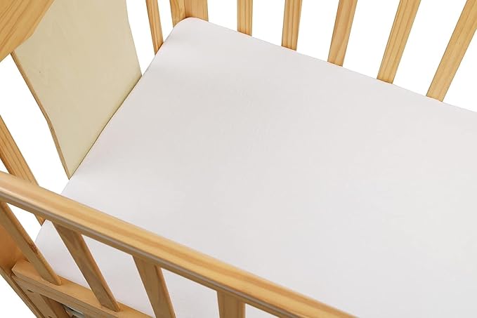 Muslin Pack n Play Sheets Soft Breathable 100% Cotton Mini Crib Fitted Sheets Portable/Convertible Playard Mattress Cover 2 Pack for Baby Boy and Girl, White and Grey