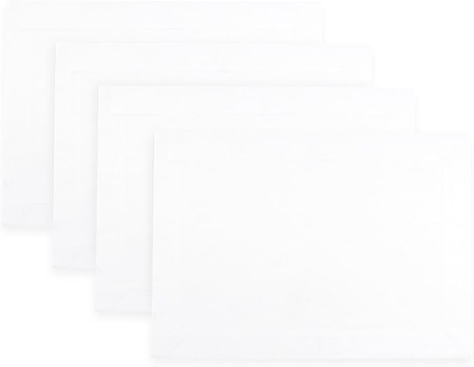 D'Moksha Homes Linen White Placemats Set of 4-100% Pure Linen Placemats 14 x 19 Inch for Summer - Handcrafted and Machine Washable