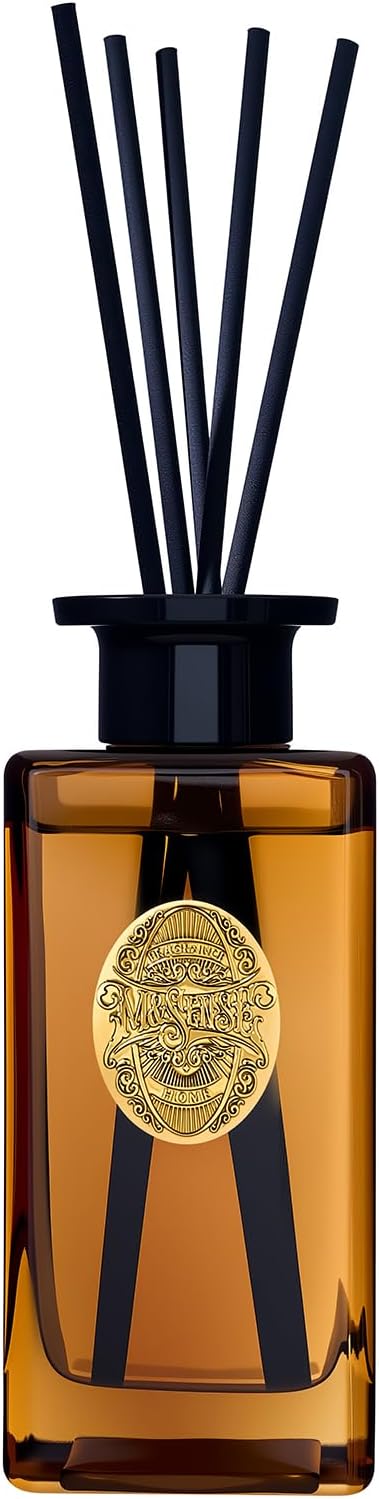 M&SENSE 10.14 oz Large Reed Diffuser |Under The FIG Scent Home Oil Diffuser with Sticks |Long Lasting Non-Toxic Essential Oil |Reed Diffuser for Bathroom Shelf Decor