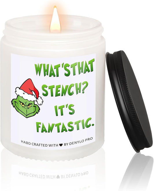 Sweet Scented Soy Candles - Christmas Green Elf Jar Aromatherapy Candles for Home, New Year & Winter