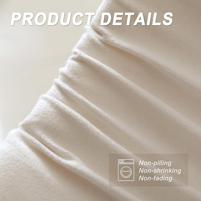 WdFour Bed Wedge Pillow, Close Off Headboard, Wall and Mattress Gap. Incline, Slanted Sweat-Proof Pillow for Neck and Back Pain Relief Anti-snoring for Comfortable Sleeping.(Beige,76Wx10Dx6H)