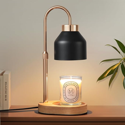 Candle Warmer Lamp with Dimmer and Timer,Home Decor Lamp for Scented Jar,Electric Wax Melt Warmer,Mother's Day/Birthday/Christmas Gifts for Mom/Wife,Adjustable Height,with 2 Bulbs