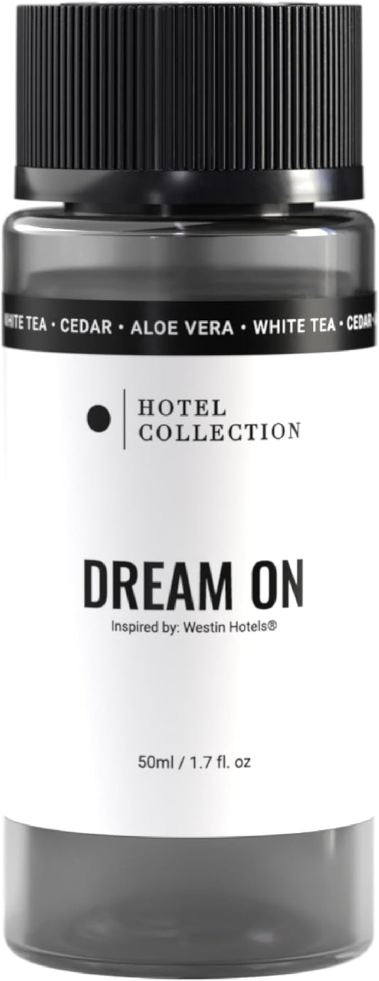 Hotel Collection - Dream On Essential Oil Scent - Luxury Hotel Inspired Aromatherapy Scent Diffuser Oil - Hints of Bright White Tea, Sweet Vanilla, & Earthy Cedar - for Essential Oil Diffusers - 50mL