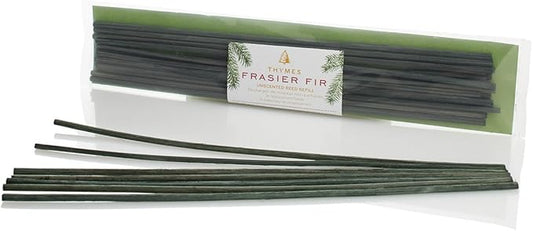 Thymes Unscented Reed Diffuser Sticks - for Use in Oil Diffuser - Rattan Wood Sticks (14 Replacement Reeds)