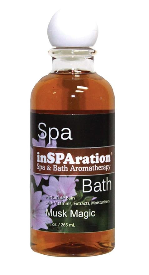 inSPAration Spa and Bath Aromatherapy 120X Spa Liquid, 9-Ounce, Musk Magic, Brown
