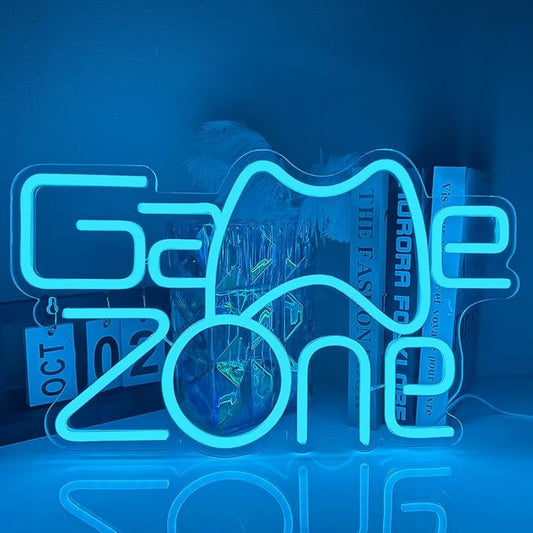 Game Zone Neon Sign,Gamer Neon Light for Game Room Decor,Gaming Neon Light Signs Gift for Teen Boys Room Decor with USB Powered