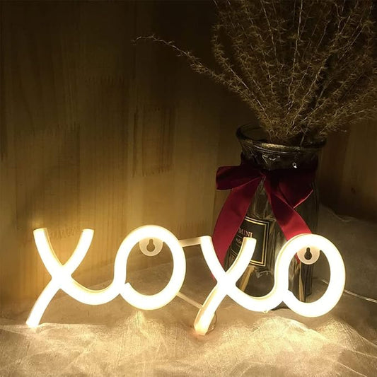 Neon Light Sign LED XOXO Night Lights USB Operated Decorative Marquee Sign Bar Pub Store Club Garage Home Party Decor