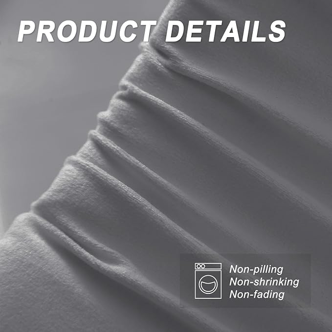 WdFour Bed Wedge pillow, close off Headboard, wall and Mattress Gap. incline, slanted sweat-proof pillow for neck and back pain relief anti-snoring for comfortable sleeping.(Gray,60Wx10Dx6H)