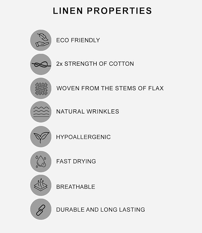 Ruvanti Linen Placemats Set of 6-13x19 Inch, Classic Hemstitch, Heat ‎Resistant Machine Washable Place Mats, Soft & Elegant- Perfect for Christmas, ‎Thanksgiving, Weddings, Dinner - Lavender Grey