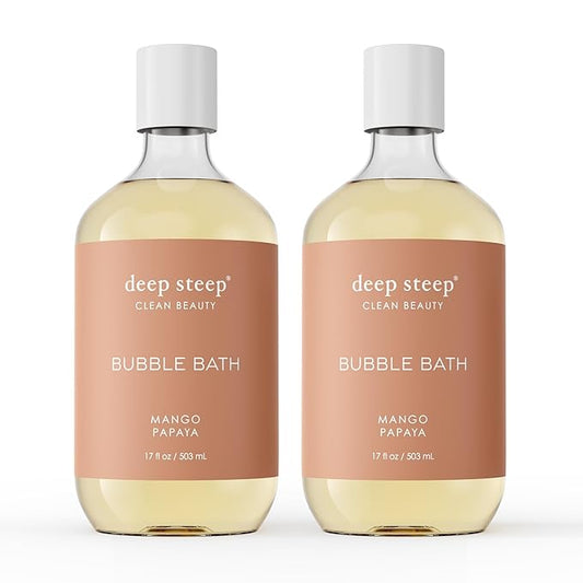 Deep Steep Bubble Bath, 17oz (Pack of 2) (Mango Papaya)