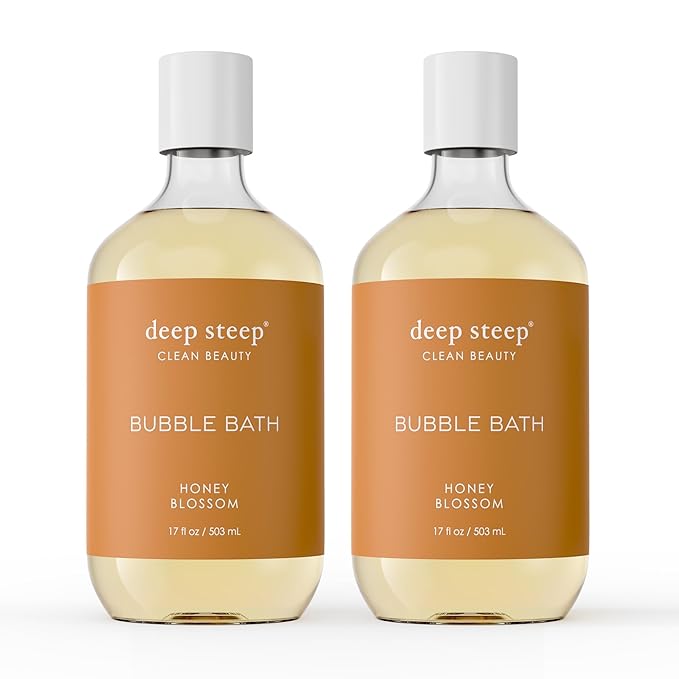 Deep Steep Bubble Bath, 17 Ounce (Pack of 2) (Honey Blossom)