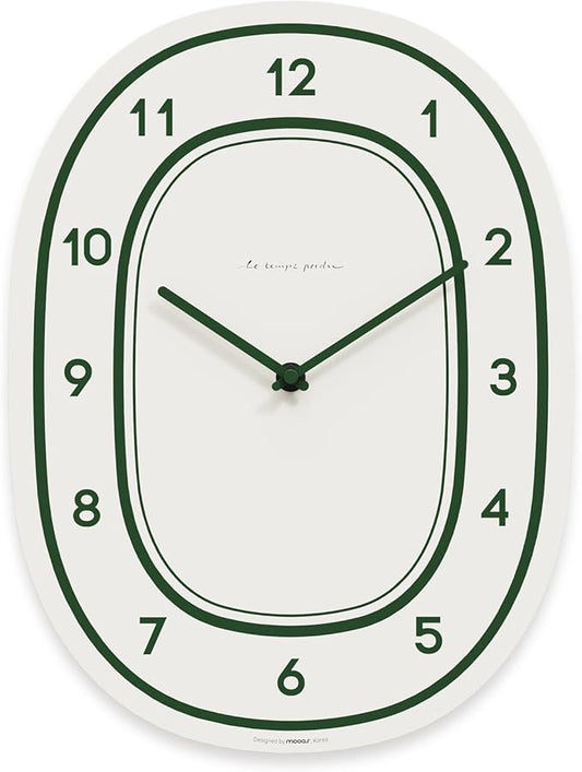 mooas Forest Flatwood Wall Clock,12" Wood Wooden Wall Clock Non-Ticking Sweep Movement Decorative Clock Battery Operated Clock for Home Living Room Kitchen Bedroom Office School