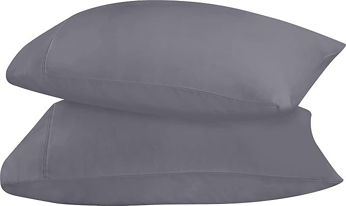 Utopia Bedding Standard Pillow Cases - 2 Pack - Envelope Closure - Soft Brushed Microfiber Fabric - Shrinkage and Fade Resistant Pillow Covers 20 X 26 Inches (Standard, Grey)