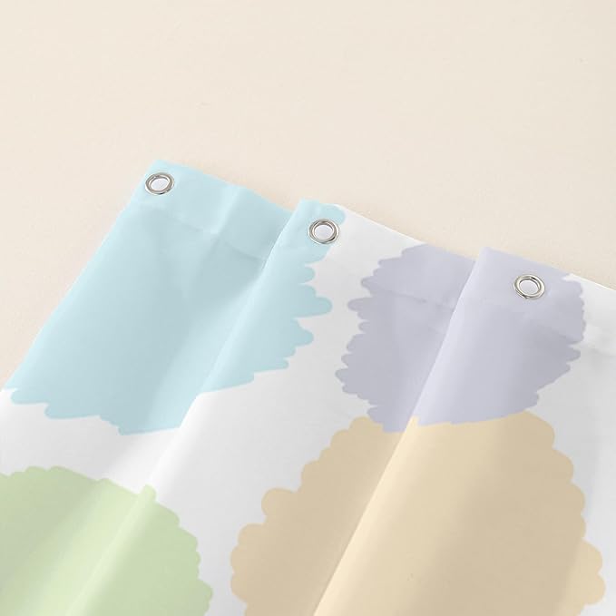 AILONEN Frog Shower Curtain, Cute Frog Bathroom Curtain,Music Frog Green Cartoon Kids Shower Curtain 72" W*72" H Polyester Waterproof Frog Bathroom Curtain with 12 Hooks