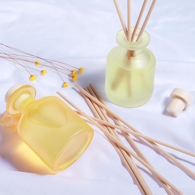 Reed Diffuser - BlackBerry Pineapple & Jasmine Green Tea 3.38oz (100ml) 2 Packs Essential Oil Reed Diffuser Set with 16 Sticks, Long Lasting Fragrance for Home, Bathroom, Bedroom, Room, Decor