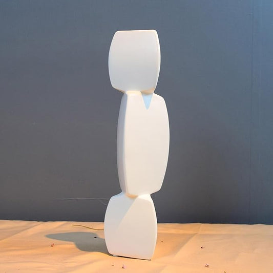 Cute Vase - 12.2“ Tall Unique Flower vase, White Aesthetic Cool Vases for Neutral Home Decor, Fun Vase Florero for Living Room Bedroom Office Decor (Triangle White, Big)