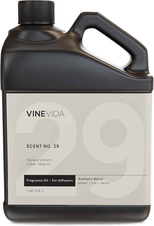 VINEVIDA [Gallon (128 Fl Oz)] Cuban Tobacco Fragrance Oil for Cold Air Diffusers, Essential Oils for Diffuser Oil Refill & Air Freshener Room Spray