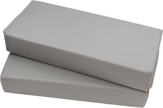 2PCS Neck Pillows for Side Sleepers, Foam Pillows for Sleeping, Head Pillow, Waterproof Faux Leather, Easy to Clean 18x8x3IN / 45x20x8CM (Grey)