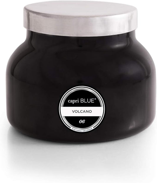 Capri Blue Volcano Scented Candles - Luxury Glass Jar Candles for Home Scented with Tropical Fruit & Sugared Citrus - Soy Wax Blend - Capri Blue Volcano - Black Color (19 oz)